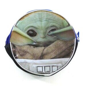 Round padded Insulated Lunch Box Bag Star Wars The Mandalorian Baby Yoda